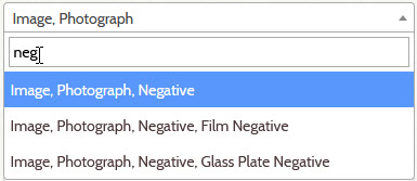 Searchable dropdown list