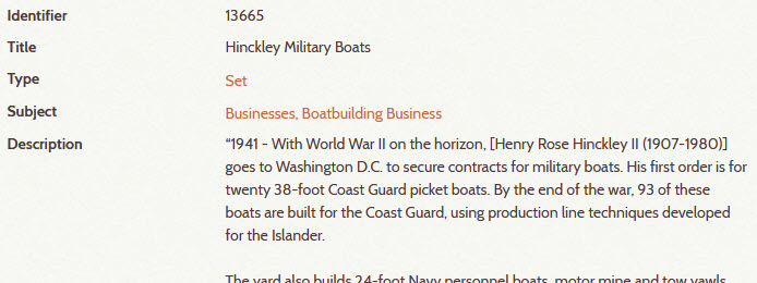 Unknown vessels item set