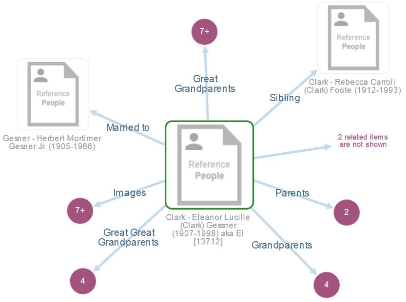 Second example of genealogical relationships