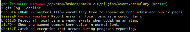 git log --oneline