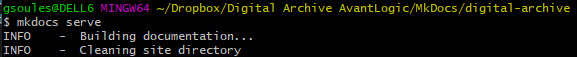 mkdocs serve