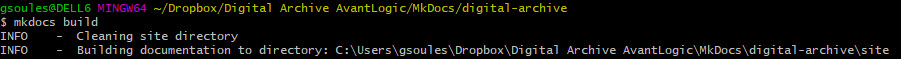 mkdocs build