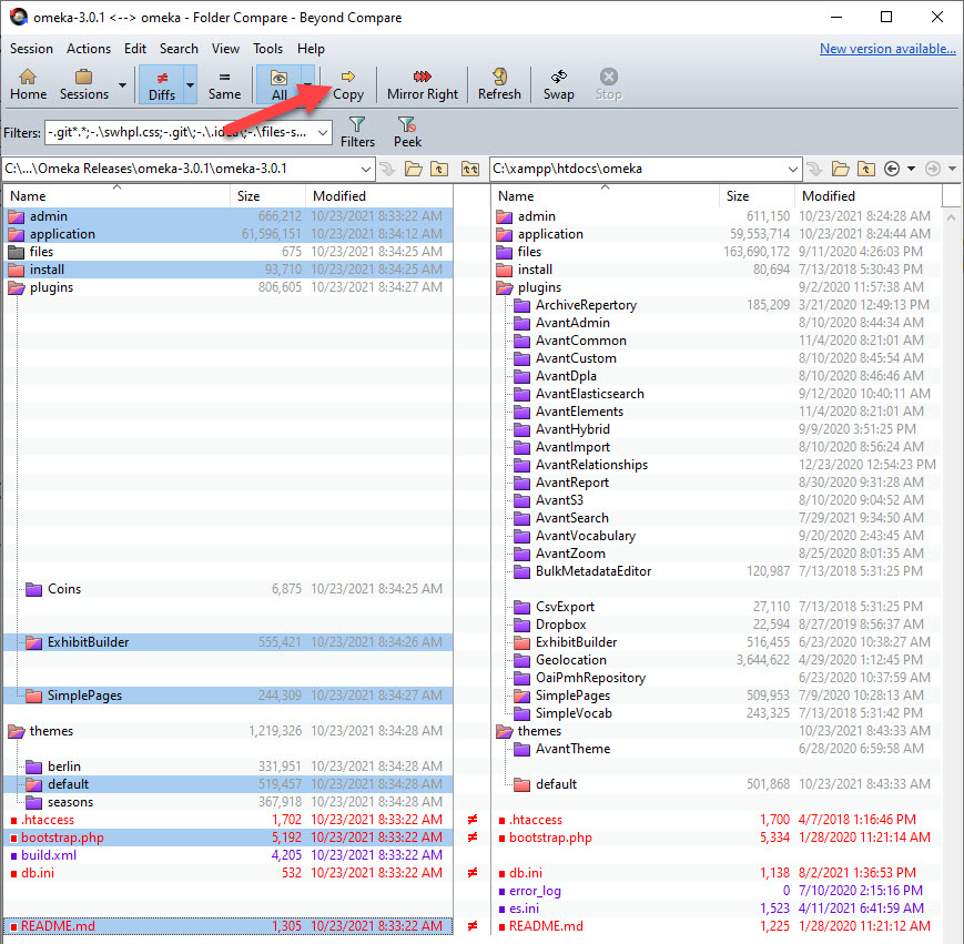 update files