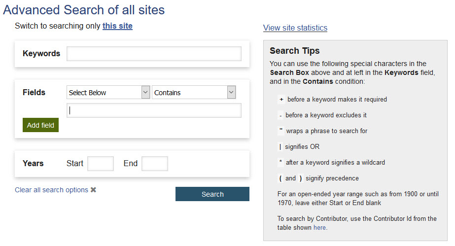advanced search