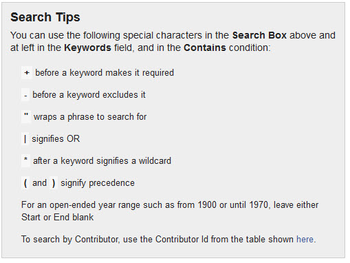advanced search