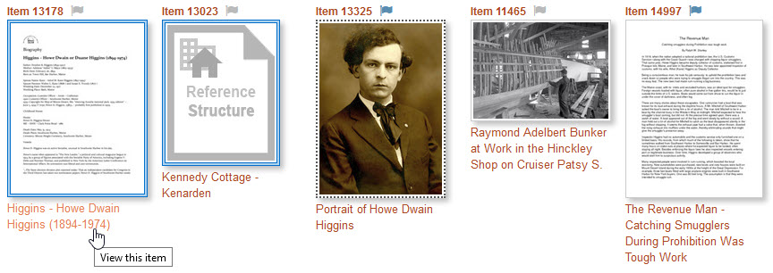 Type of thumbnails that appear in search results
