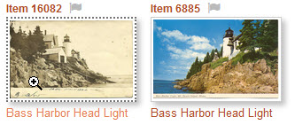 Example of an item page