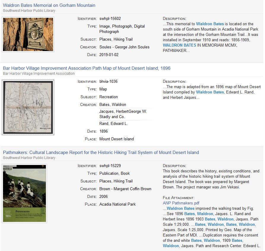 Viewing search results in Detail layout