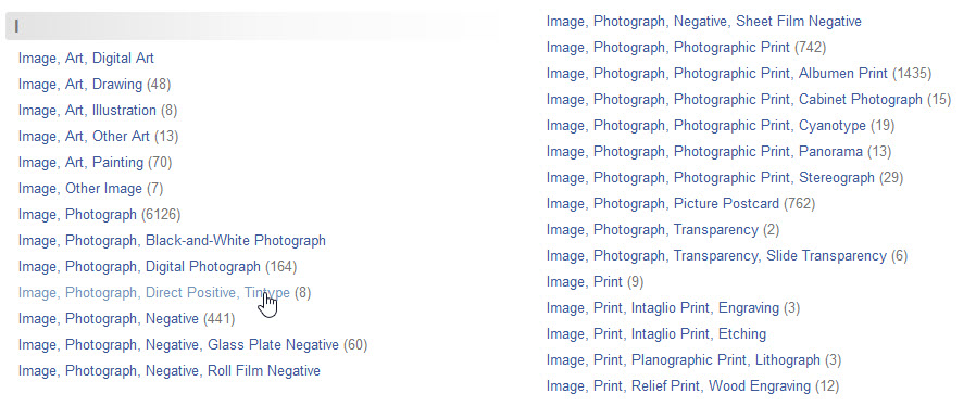 Viewing search results in a index view